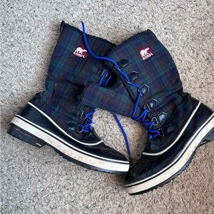 Sorel Plaid Fleece Lined Boots